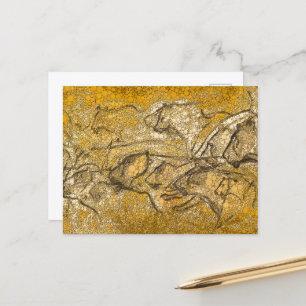 Pride Of Lions, Infinity Dots - After Chauvet Cave Postcard