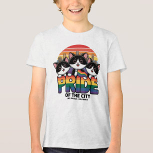 Pride of Los Angeles City California USA Tri-Blend Shirt
