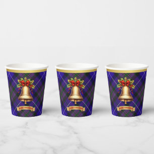 Pride of Scotland Personalised Tartan Christmas Paper Cups
