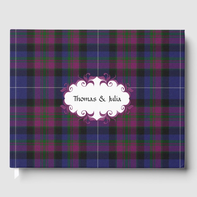 Pride of Scotland Plaid Wedding Guest Book (Front)