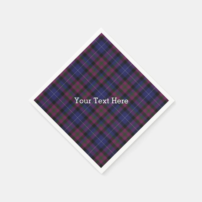 Pride of Scotland Tartan Plaid Paper Napkins (Corner)