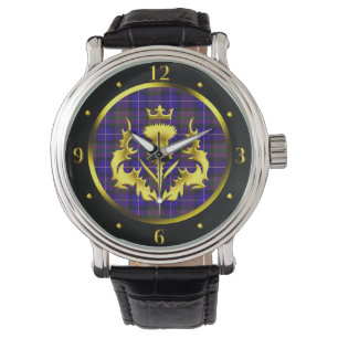 Pride of Scotland Tartan w/Golden Thistle Watch