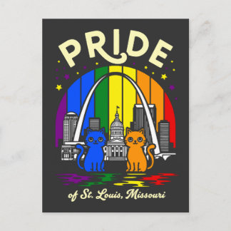 Pride of St. Louis City Missouri Cats Rainbow Fla Postcard