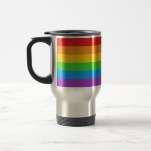 Pride on the Go: Rainbow Flag Travel Mug