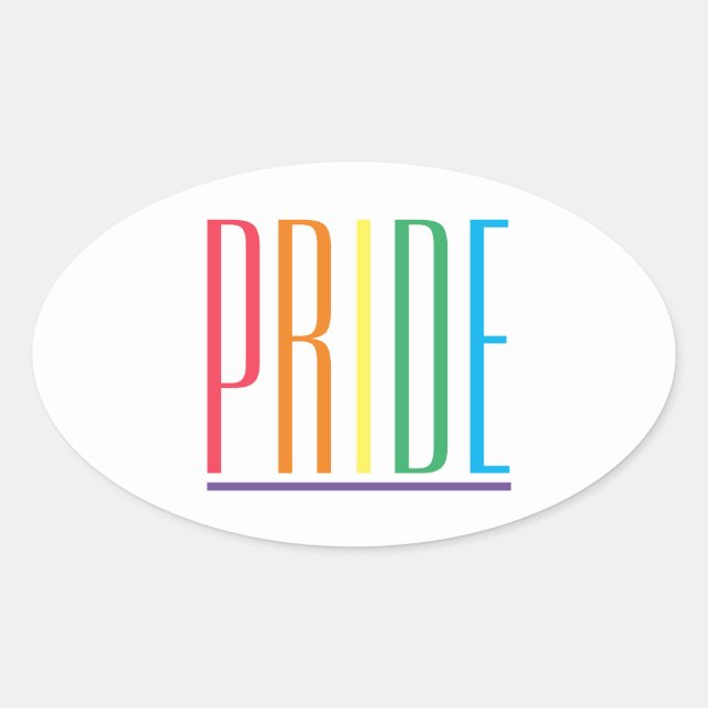 PRIDE Oval Stickers  (Front)