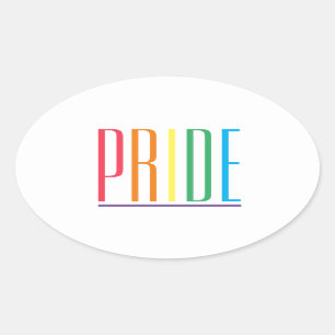 PRIDE Oval Stickers 