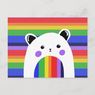 Pride Panda Rainbow Postcard