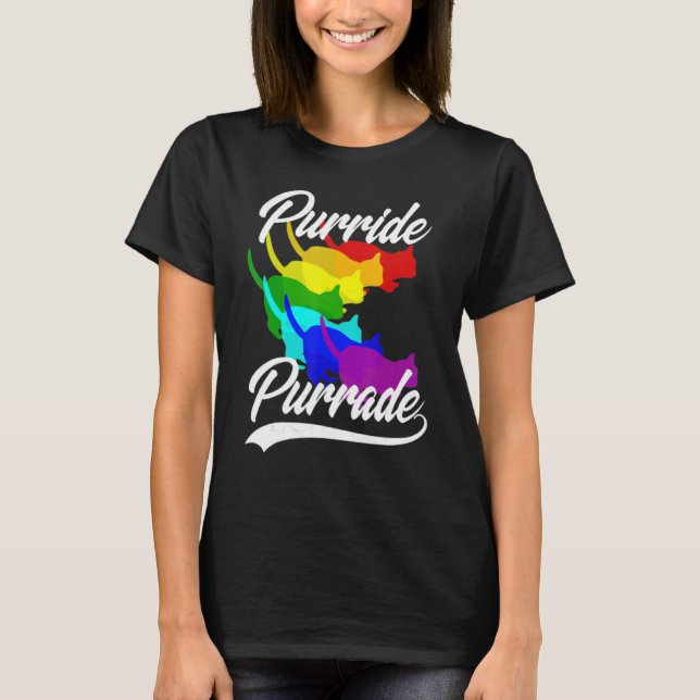 Pride Parade Cat Purride Purrade Essentia T-Shirt (Front)