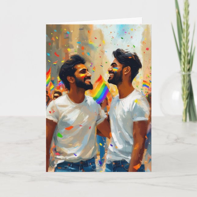 Pride Parade Embrace Card (Front)