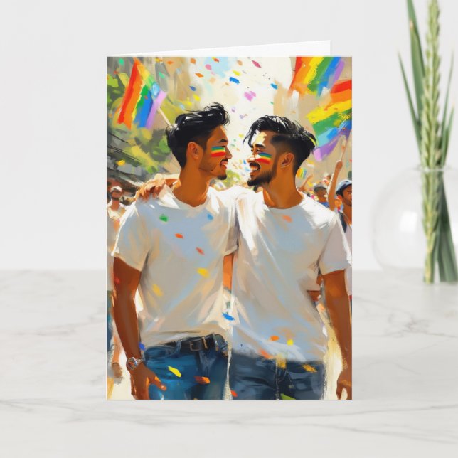 Pride Parade Embrace Card (Front)