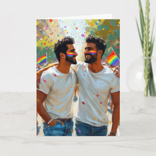 Pride Parade Embrace Card