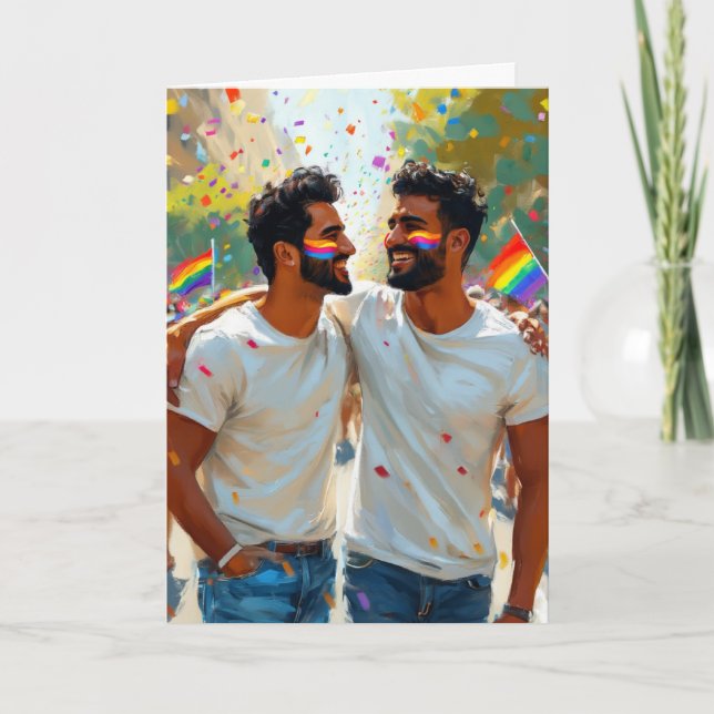 Pride Parade Embrace Card (Front)