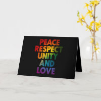 Pride Peace Respect Unity And Love
