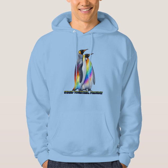 Pride Penguins Stand Together Hoodie (Front)