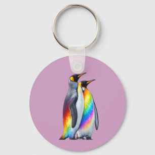 Pride Penguins Stand Together Key Ring