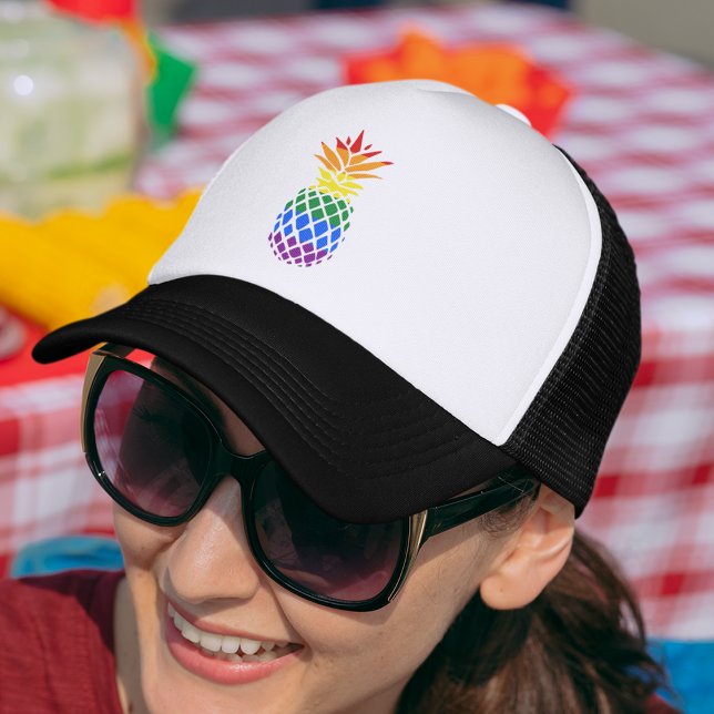 Pride Pineapple Rainbow Flag Trucker Hat (Creator Uploaded)