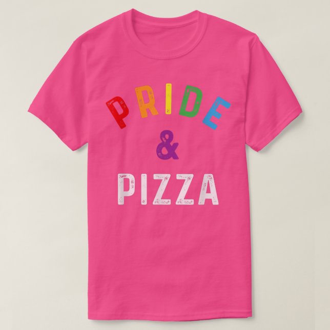 Pride & Pizza Lgbt Lgbtq Gay Pride Rainbow Flag Sl T-Shirt (Design Front)