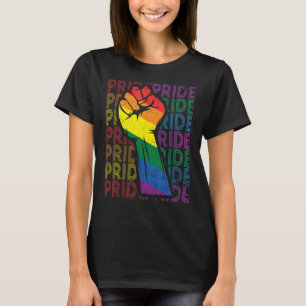 Pride Power Fist Lgbt Month Gay Lesbian Transgende T-Shirt