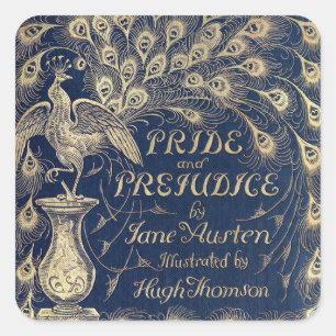 Pride & Prejudice Antique Cover Square Sticker