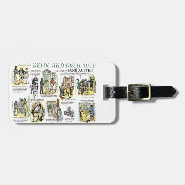 Pride & Prejudice Luggage Tag (Front Horizontal)