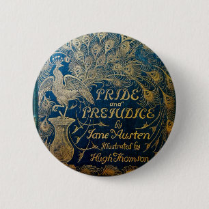 Pride & Prejudice Peacock Button