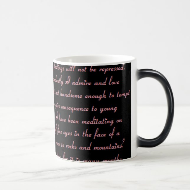 Pride & Prejudice Quote Morphing Mug (Right)