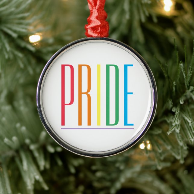 PRIDE Premium Round Ornament (Tree)