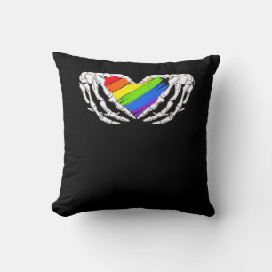 Pride - Pride Skeleton Hands With Heart 2 Classic Cushion