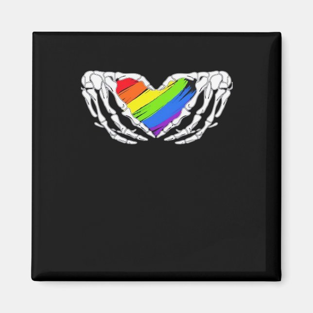 Pride - Pride Skeleton Hands With Heart 2 Classic Magnet (Front)