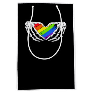 Pride - Pride Skeleton Hands With Heart 2 Classic Medium Gift Bag
