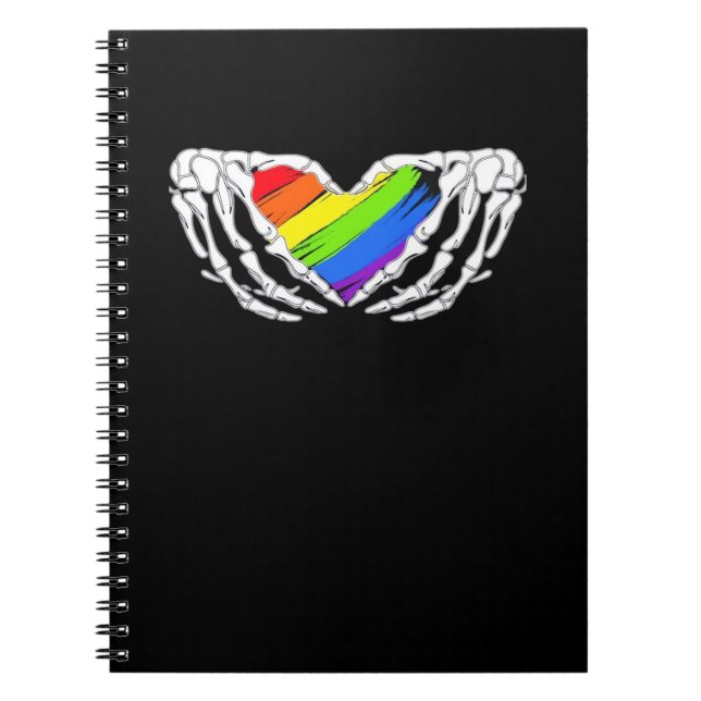 Pride - Pride Skeleton Hands With Heart 2 Classic Notebook (Front)