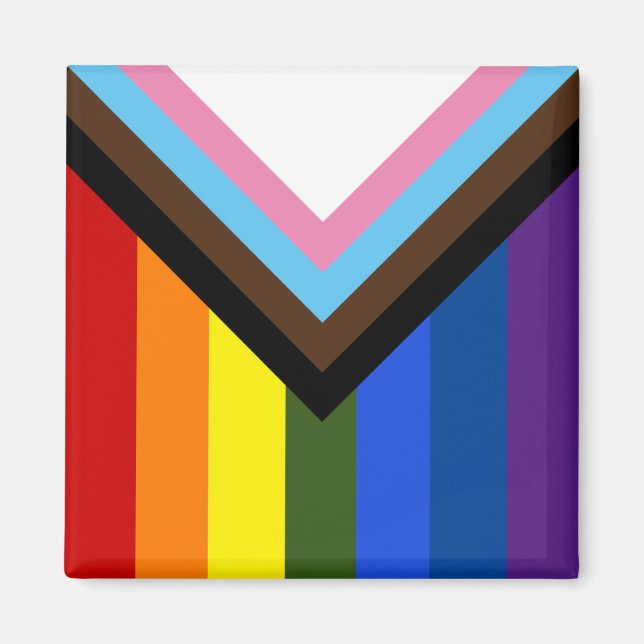Pride Progress Flag Magnet (Front)