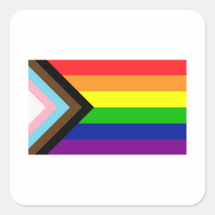 Pride Progress Flag Square Sticker