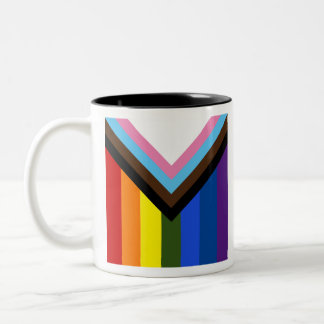 Pride Progress Flag Two-Tone Coffee Mug