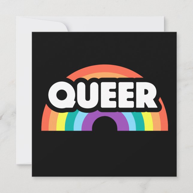 pride- Queer rainbow love is love.   (Front)