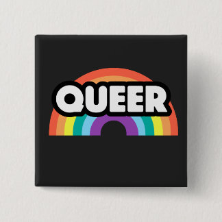 pride- Queer rainbow love is love.         15 Cm Square Badge