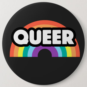 pride- Queer rainbow love is love. Button