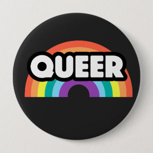 pride- Queer rainbow love is love. Button