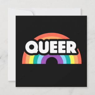 pride- Queer rainbow love is love. Card