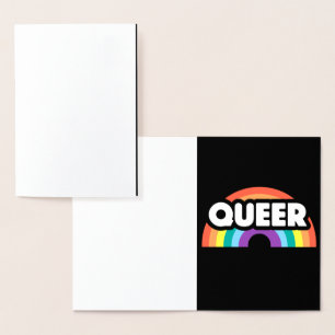 pride- Queer rainbow love is love. Foil Card
