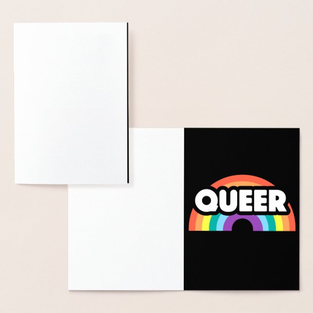 pride- Queer rainbow love is love.     Foil Card (Display)