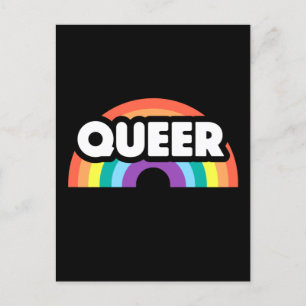 pride- Queer rainbow love is love. Postcard