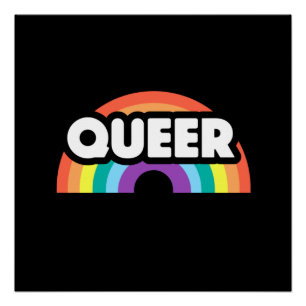 pride- Queer rainbow love is love. Poster