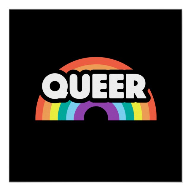 pride- Queer rainbow love is love.     Poster (Front)