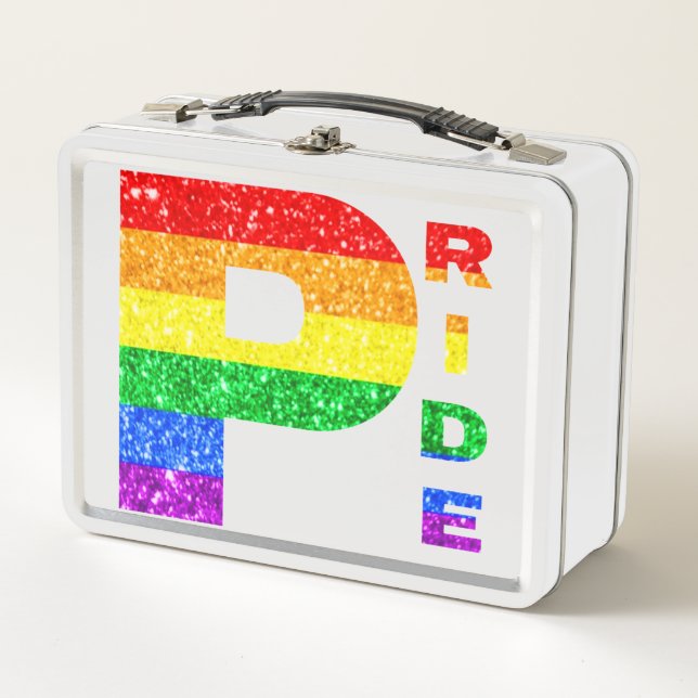 "PRIDE" RAINBOE #3 METAL LUNCH BOX (Front)