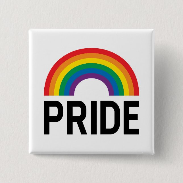 Pride Rainbow 15 Cm Square Badge (Front)