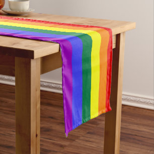 Pride rainbow 16" X 108" large table runner
