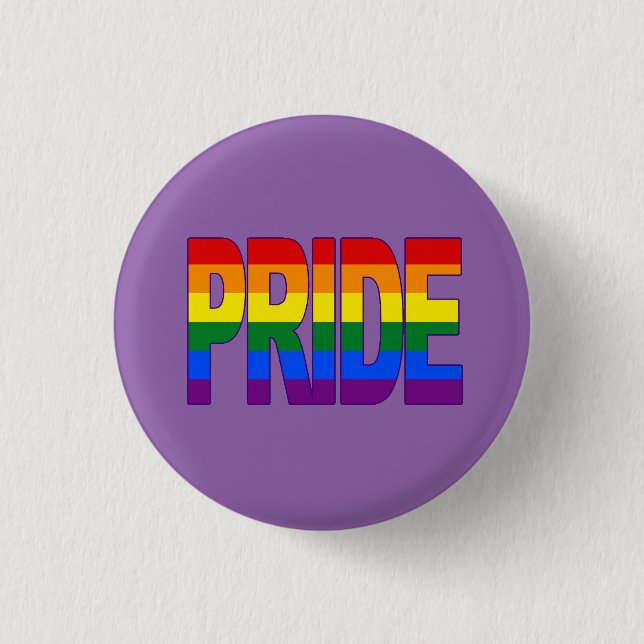 pride rainbow 3 cm round badge (Front)