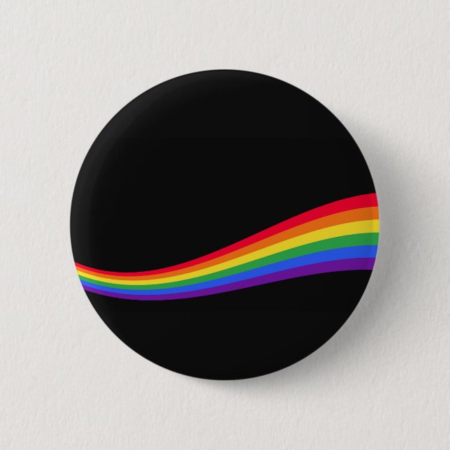 Pride Rainbow 6 Cm Round Badge (Front)