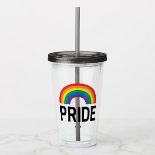 Pride Rainbow Acrylic Tumbler